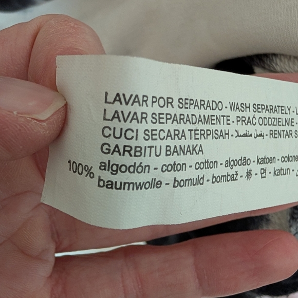 ZARA Black White Tie Dye Hoodie Loose Relaxed Hooded Sweatshirt Top Size M - Picture 6 of 6